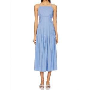 NEW MINKPINK avalon midi dress in jacaranda blue wash
